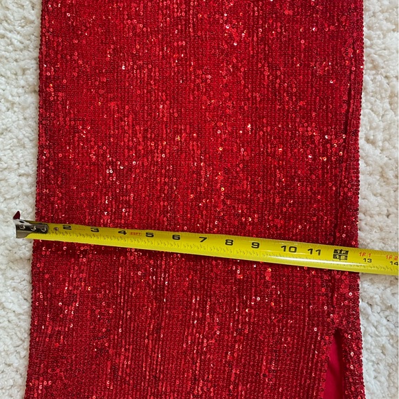 Red Sequin Maxi Dress - Picture 4 of 4